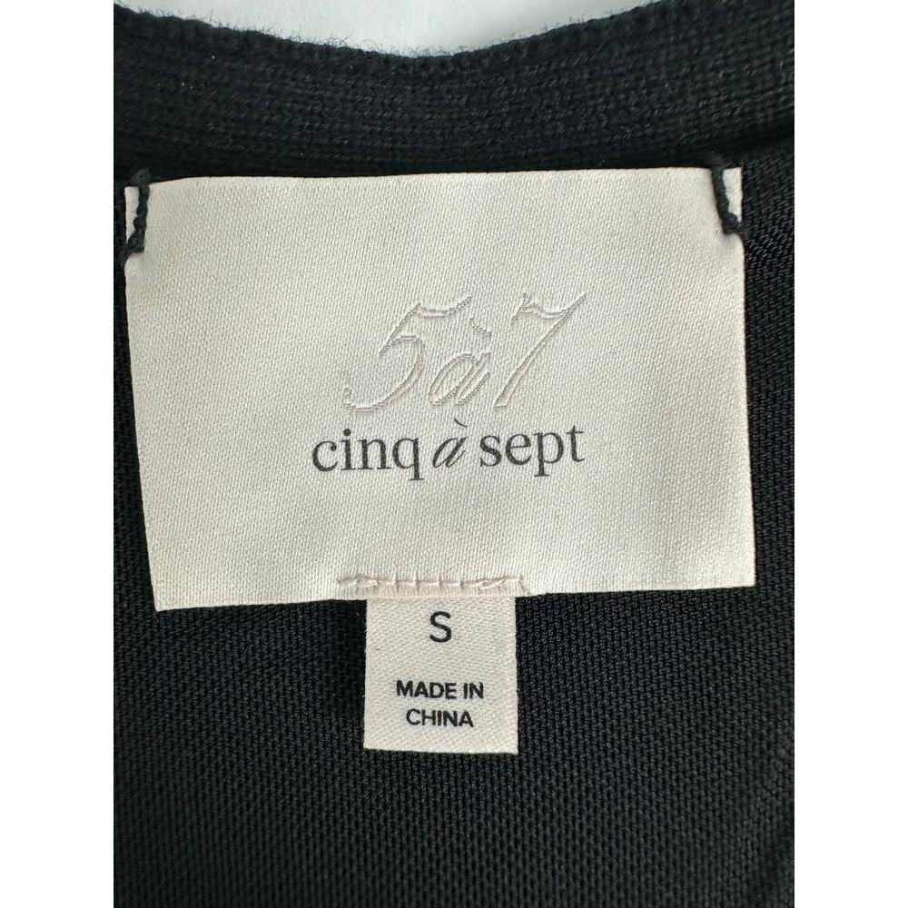 Cinq a Sept Nancy Sequin Cropped Cardigan Sweater Black Party Luxury Glam Small - Picture 5 of 9